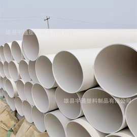 生产大口径白色pvc排水管dn400排污水管材管件 塑料水管pvc